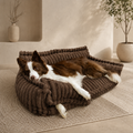 Canapé moelleux Le Boudoir pour chien, coloris Marron foncé, Maison Pattounes