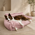 Canapé moelleux Le Boudoir pour chien, coloris Rose, Maison Pattounes