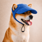 Casquette de soleil La Capeline pour chien, coloris Bleu sauge, Maison Pattounes, vue 2