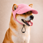 Casquette de soleil La Capeline pour chien, coloris Rose poudré, Maison Pattounes, vue 1