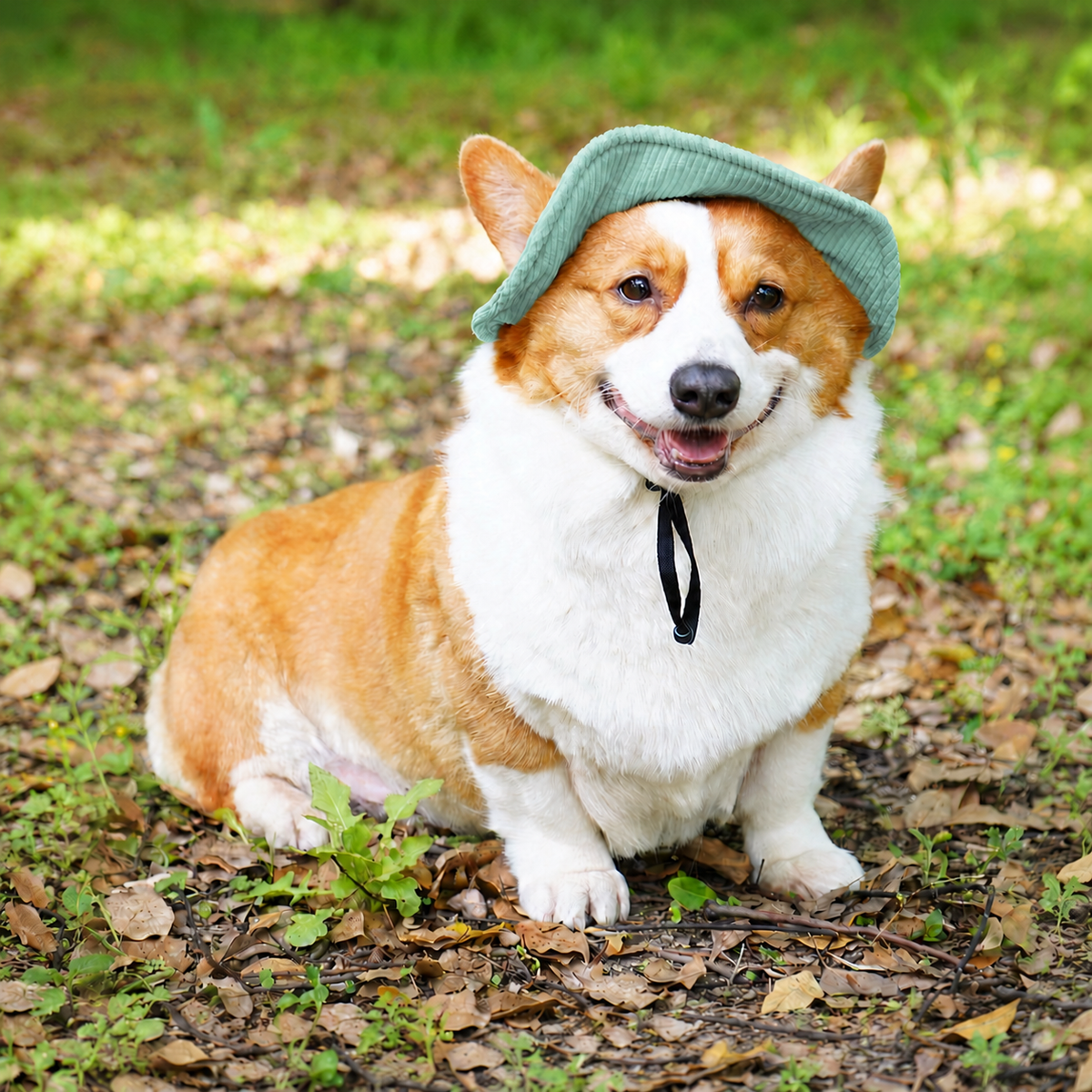 Chapeau de soleil La Guinguette pour chien, coloris Vert, Maison Pattounes, vue 5