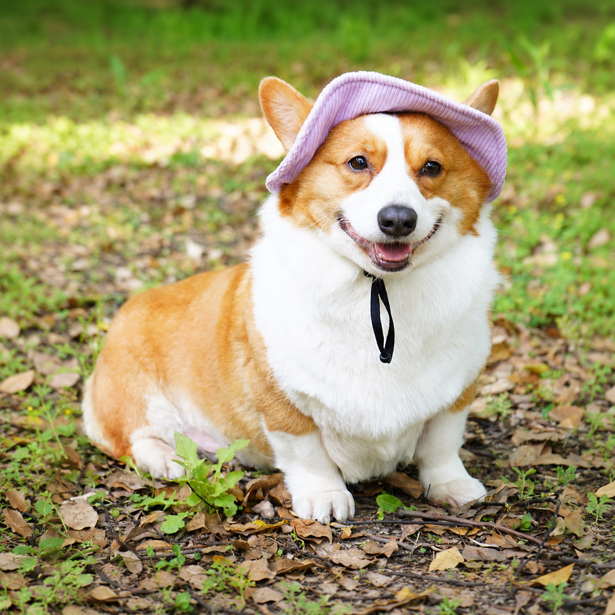 Chapeau de soleil La Guinguette pour chien, coloris Violet, Maison Pattounes, vue 5