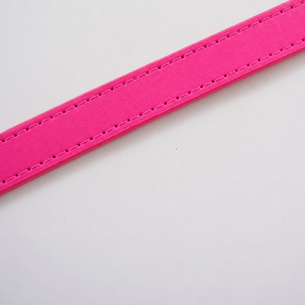 L'Attache — Laisse en cuir Rose poudré