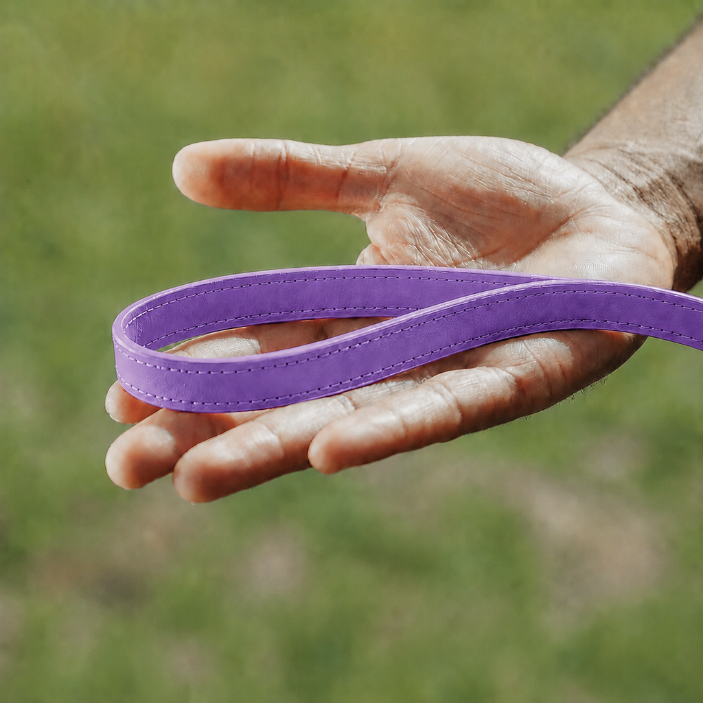 L'Attache — Laisse en cuir Violet