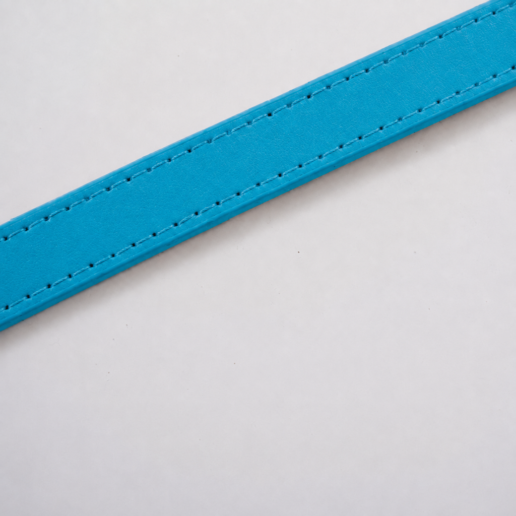L'Attache — Laisse en cuir Bleu lagon