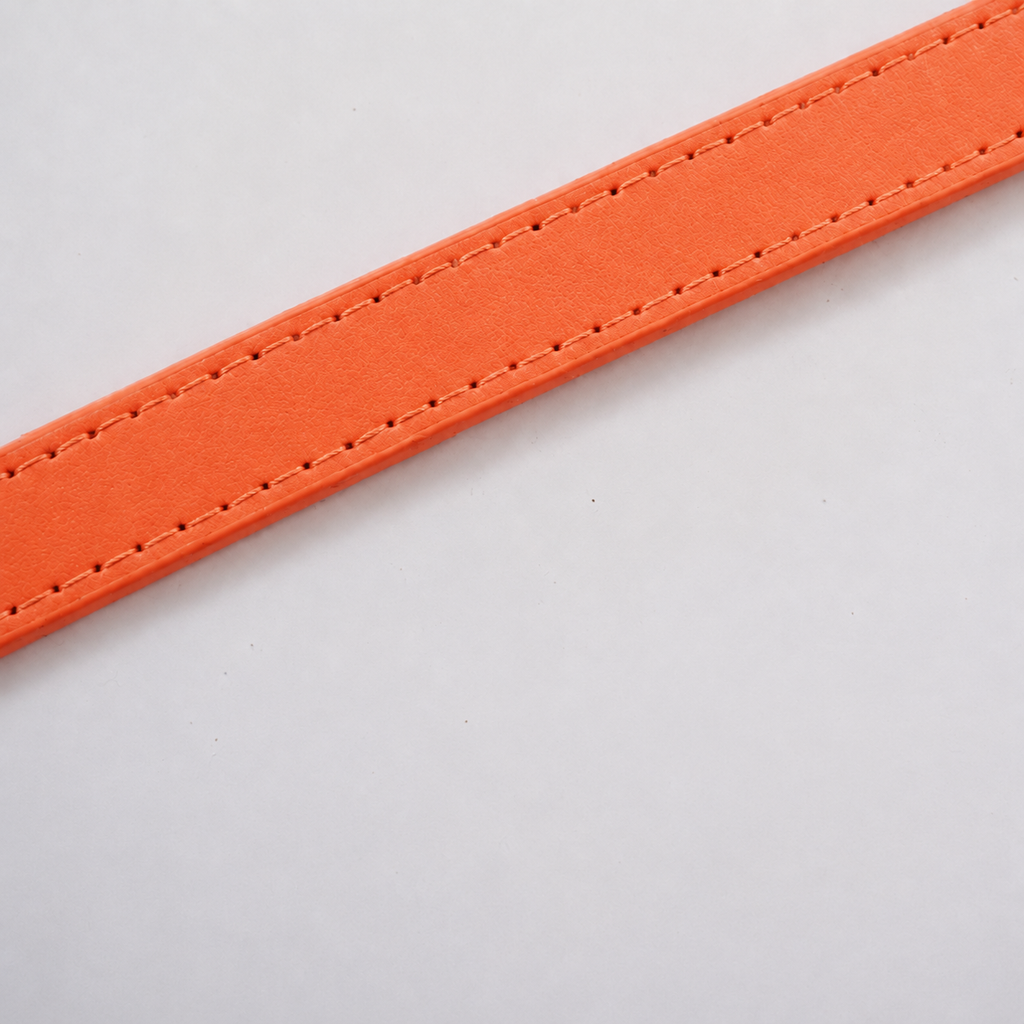 L'Attache — Laisse en cuir Orange