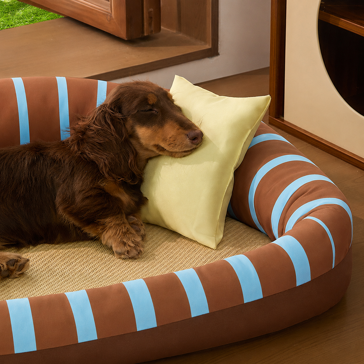 Lit rafraîchissant Le Zéphyr pour chien, coloris Café glacé, Maison Pattounes, vue 2