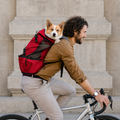 Sac à dos de portage Le Grimpeur pour chien, coloris Rouge, Maison Pattounes, vue 1