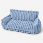 Canapé moelleux pour chien Le Boudoir Bleu marine — vue principale velours côtelé