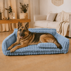 Canapé moelleux pour chien Le Boudoir Bleu marine — détail housse amovible