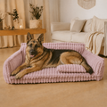 Canapé moelleux pour chien Le Boudoir Rose poudré — détail housse amovible