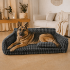 Canapé moelleux pour chien Le Boudoir Anthracite — détail housse amovible