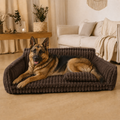 Canapé moelleux pour chien Le Boudoir Marron foncé — détail housse amovible
