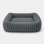 Panier nid pelucheux pour chien Le Cocon — coloris Gris perle, velours flannel longue maille