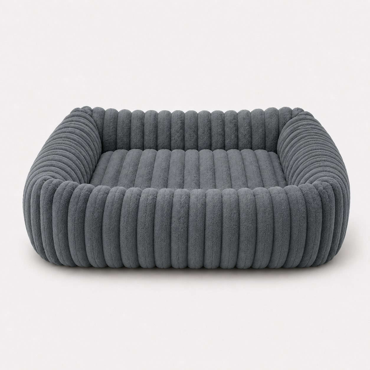 Panier nid pelucheux pour chien Le Cocon — coloris Gris perle, velours flannel longue maille