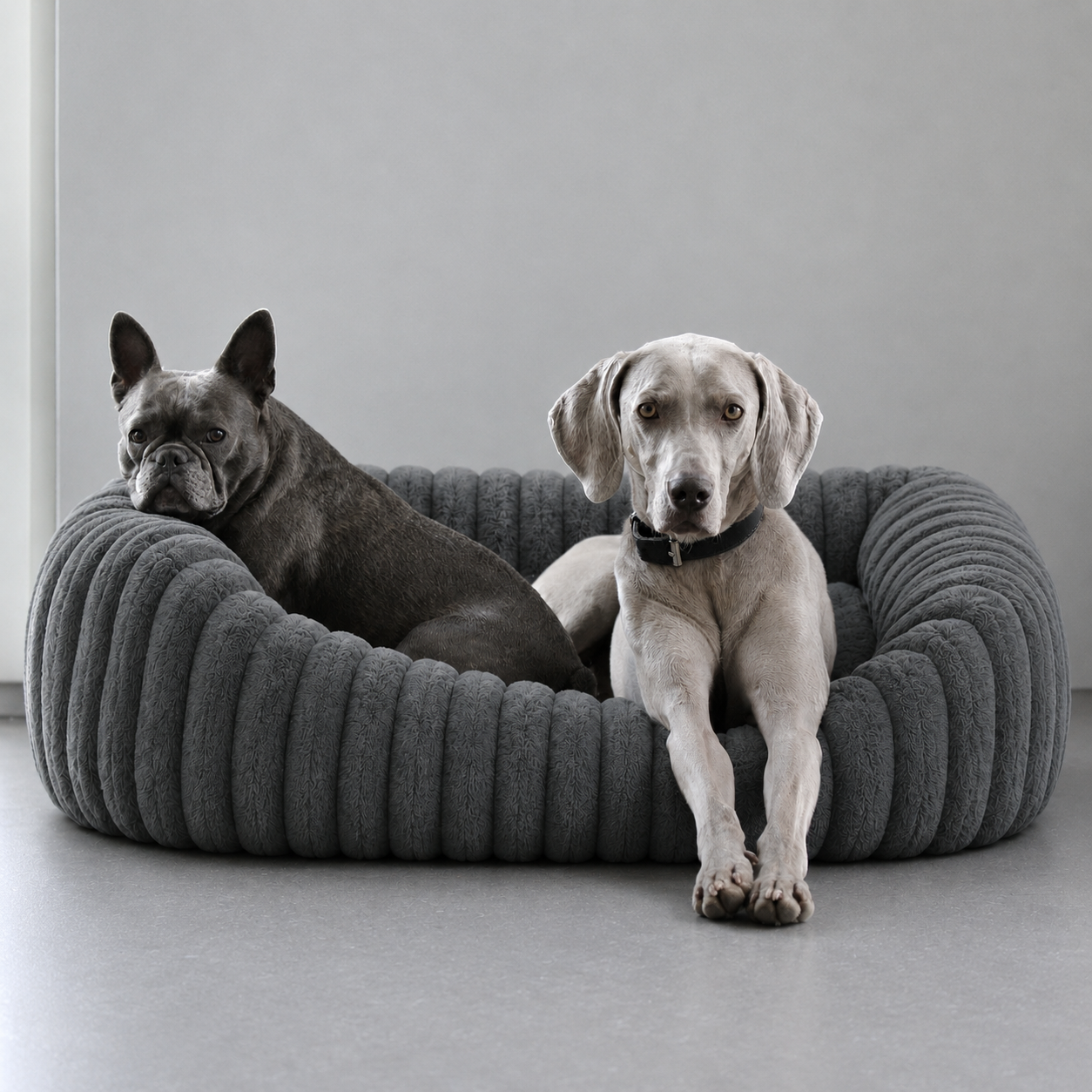 Panier moelleux Le Cocon pour chien, coloris Gris perle, Maison Pattounes, vue 2