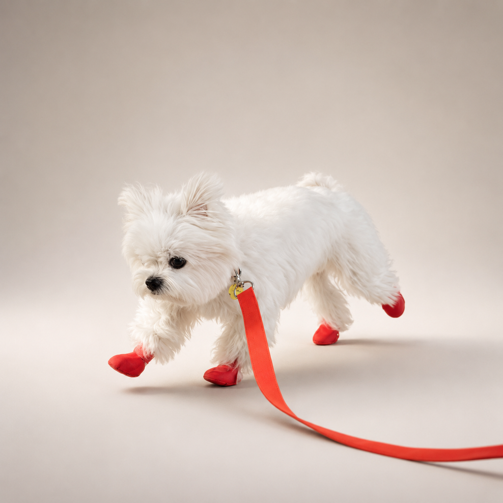 Bottes de pluie L'Ondée pour chien, coloris Rouge, Maison Pattounes, vue 2