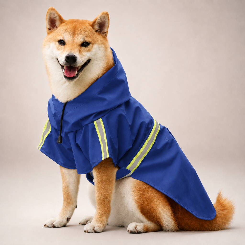 Imperméable à capuche Le Suroît pour chien, coloris Bleu nuit, Maison Pattounes, vue 2