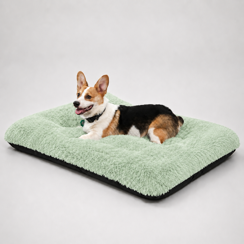 Lit moelleux Le Nuage pour chien, coloris Vert tendre, Maison Pattounes, vue 3