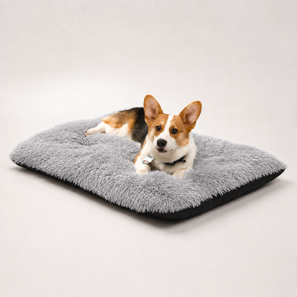 Lit moelleux Le Nuage pour chien, coloris Gris clair, Maison Pattounes, vue 1