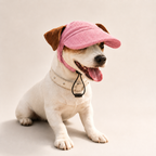 Casquette de soleil La Capeline pour chien, coloris Rose poudré, Maison Pattounes, vue 1