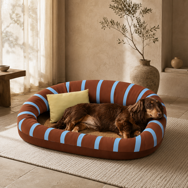 Lit rafraîchissant Le Zéphyr pour chien, coloris Café glacé, Maison Pattounes