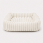 Panier nid pelucheux pour chien Le Cocon — coloris Crème ivoire, velours flannel longue maille