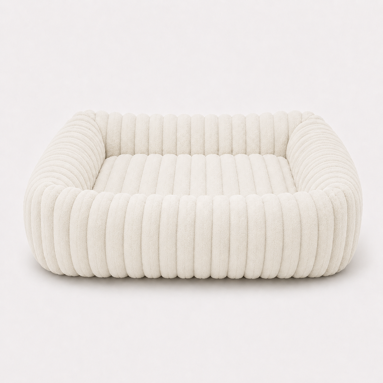 Panier nid pelucheux pour chien Le Cocon — coloris Crème ivoire, velours flannel longue maille
