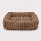 Panier nid pelucheux pour chien Le Cocon — coloris Marron noisette, velours flannel longue maille