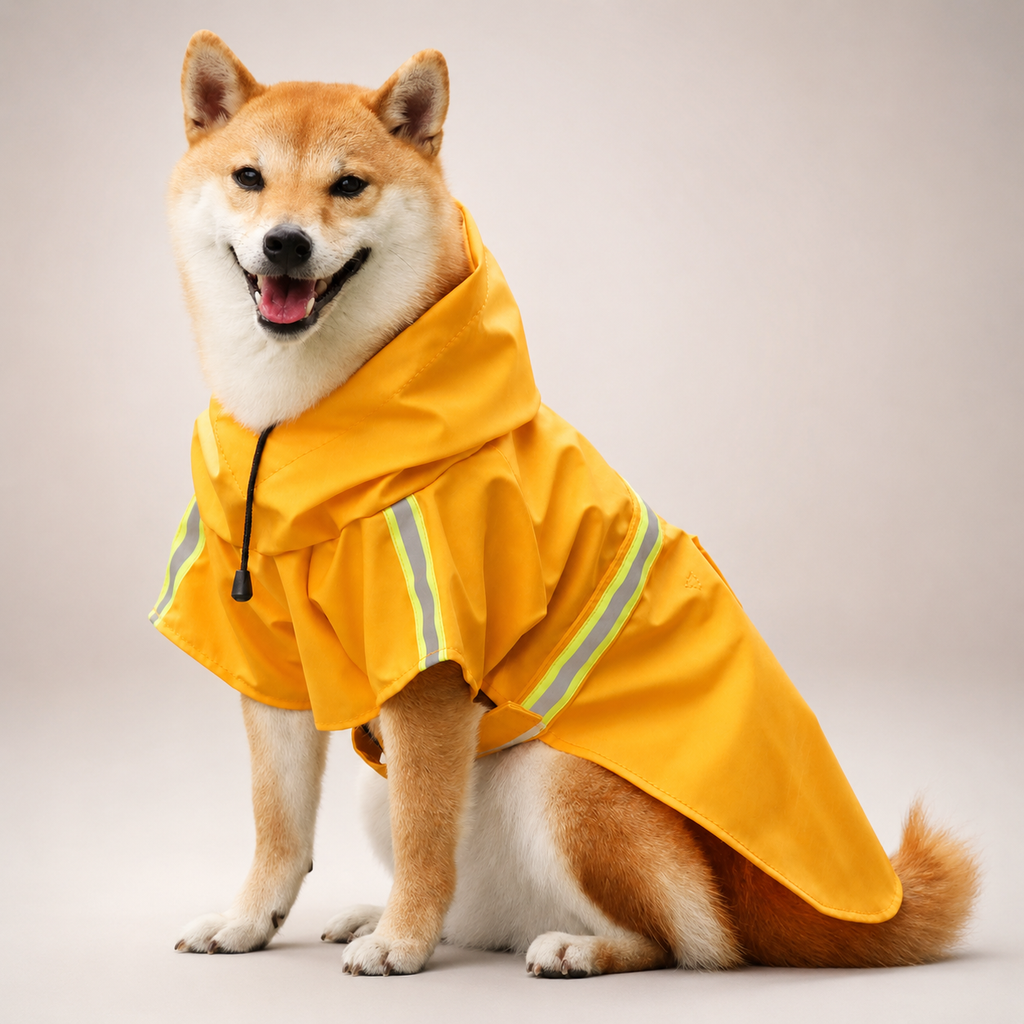 Imperméable à capuche Le Suroît pour chien, coloris Jaune, Maison Pattounes, vue 2