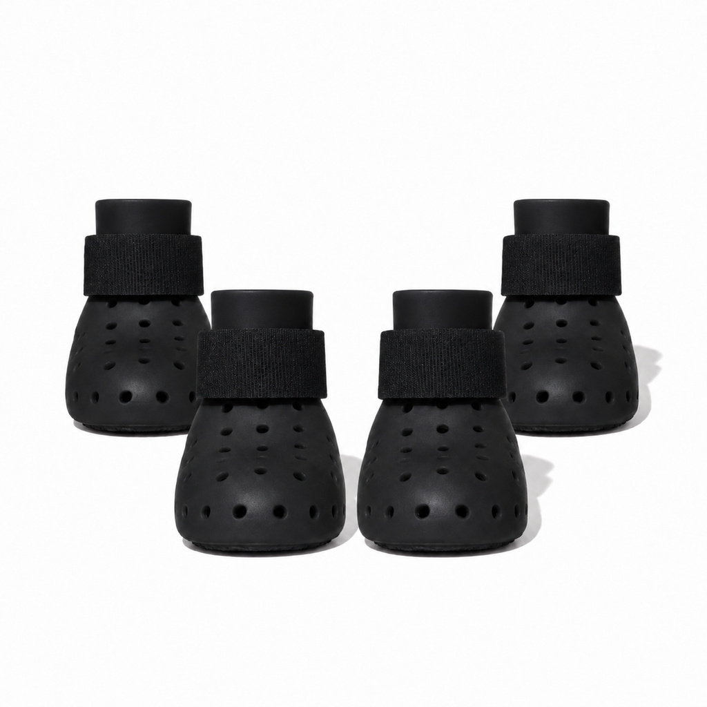 Bottes ajourées L'Estival pour chien, coloris Noir, Maison Pattounes, vue 2