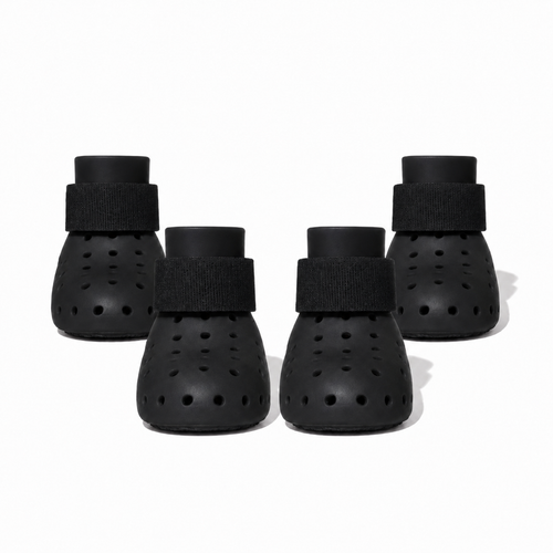 Bottes ajourées L'Estival pour chien, coloris Noir, Maison Pattounes, vue 2