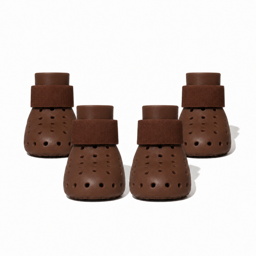 Bottes ajourées L'Estival pour chien, coloris Marron, Maison Pattounes, vue 2