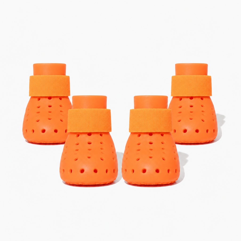 Bottes ajourées L'Estival pour chien, coloris Orange, Maison Pattounes, vue 2