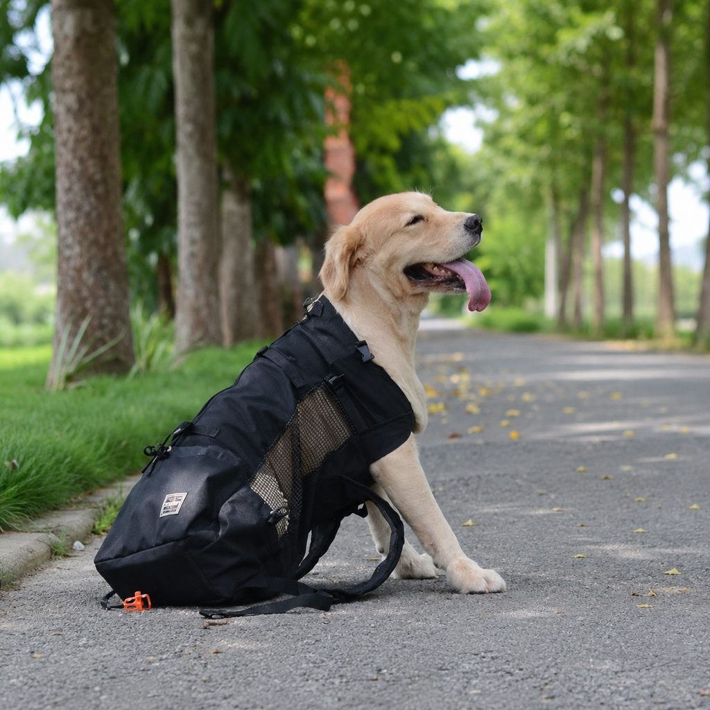 Sac à dos de portage Le Grimpeur pour chien, coloris Noir, Maison Pattounes, vue 5