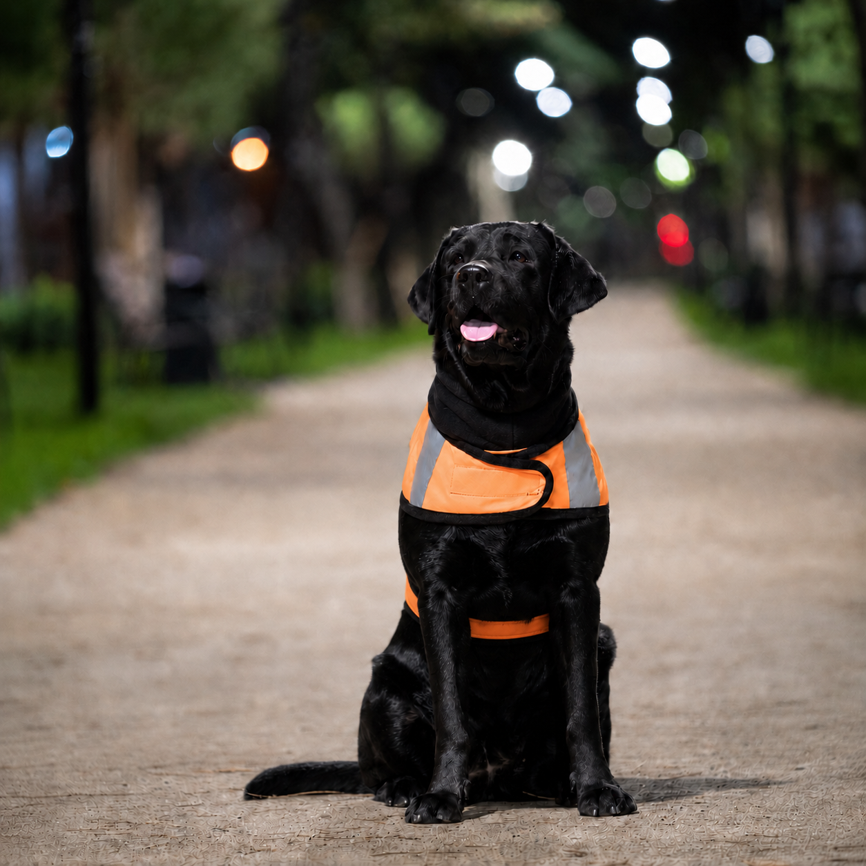 Gilet de sécurité réfléchissant Le Phare pour chien, coloris Orange, Maison Pattounes, vue 2