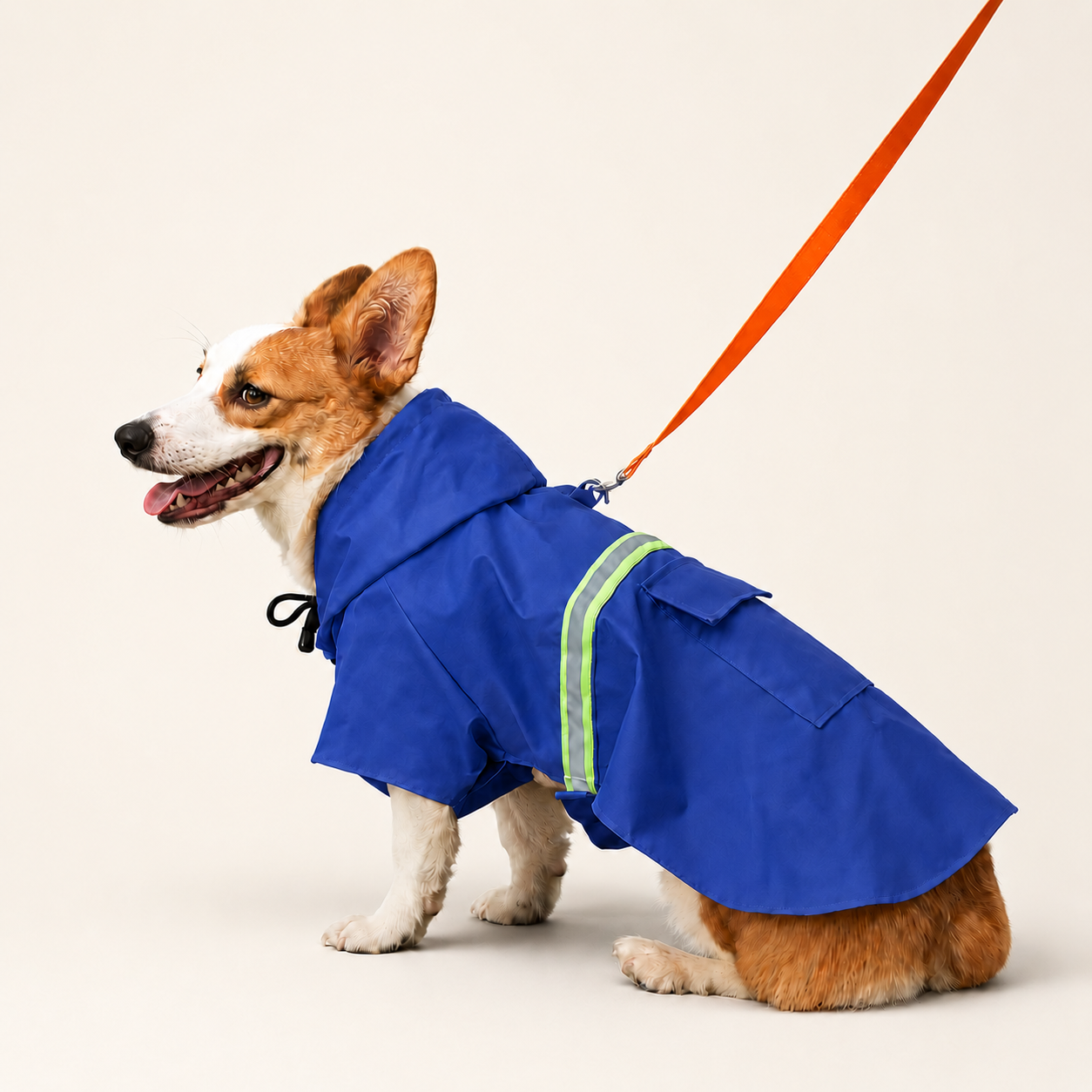 Imperméable à capuche Le Suroît pour chien, coloris Bleu nuit, Maison Pattounes, vue 1