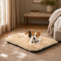 Lit moelleux chaud Le Nuage pour chien, coloris Abricot, Maison Pattounes