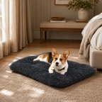Lit moelleux chaud Le Nuage pour chien, coloris Gris Anthracite, Maison Pattounes