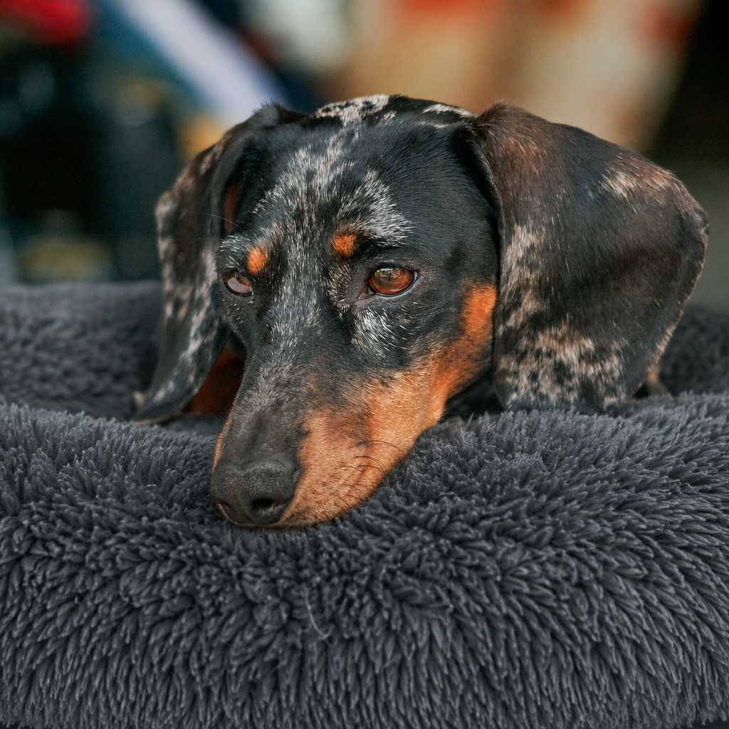 Lit moelleux chaud Le Nuage pour chien, coloris Gris Anthracite, Maison Pattounes, vue 2