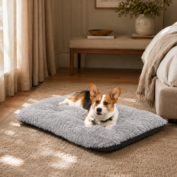 Lit moelleux chaud Le Nuage pour chien, coloris Gris Clair, Maison Pattounes