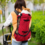 Sac à dos de portage Le Grimpeur pour chien, coloris Rouge, Maison Pattounes, vue 2