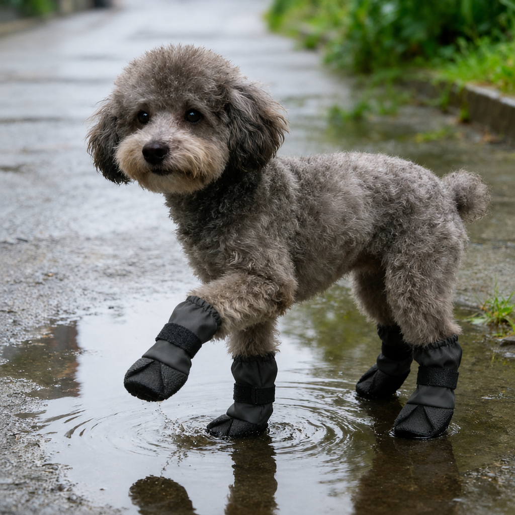 Bottes imperméables Le Chausson pour chien, coloris Noir, Maison Pattounes, vue 2