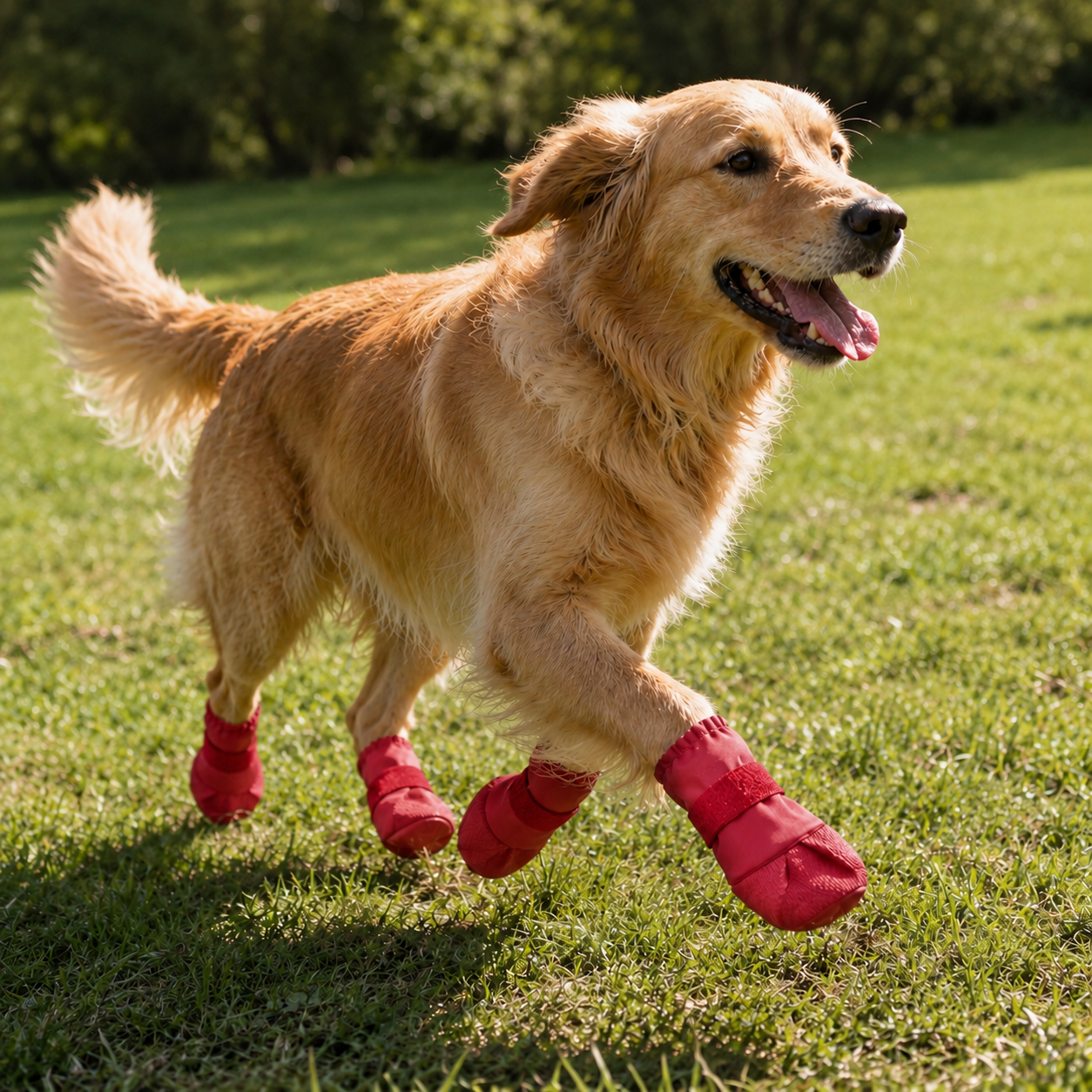Bottes imperméables Le Chausson pour chien, coloris Rouge, Maison Pattounes, vue 1